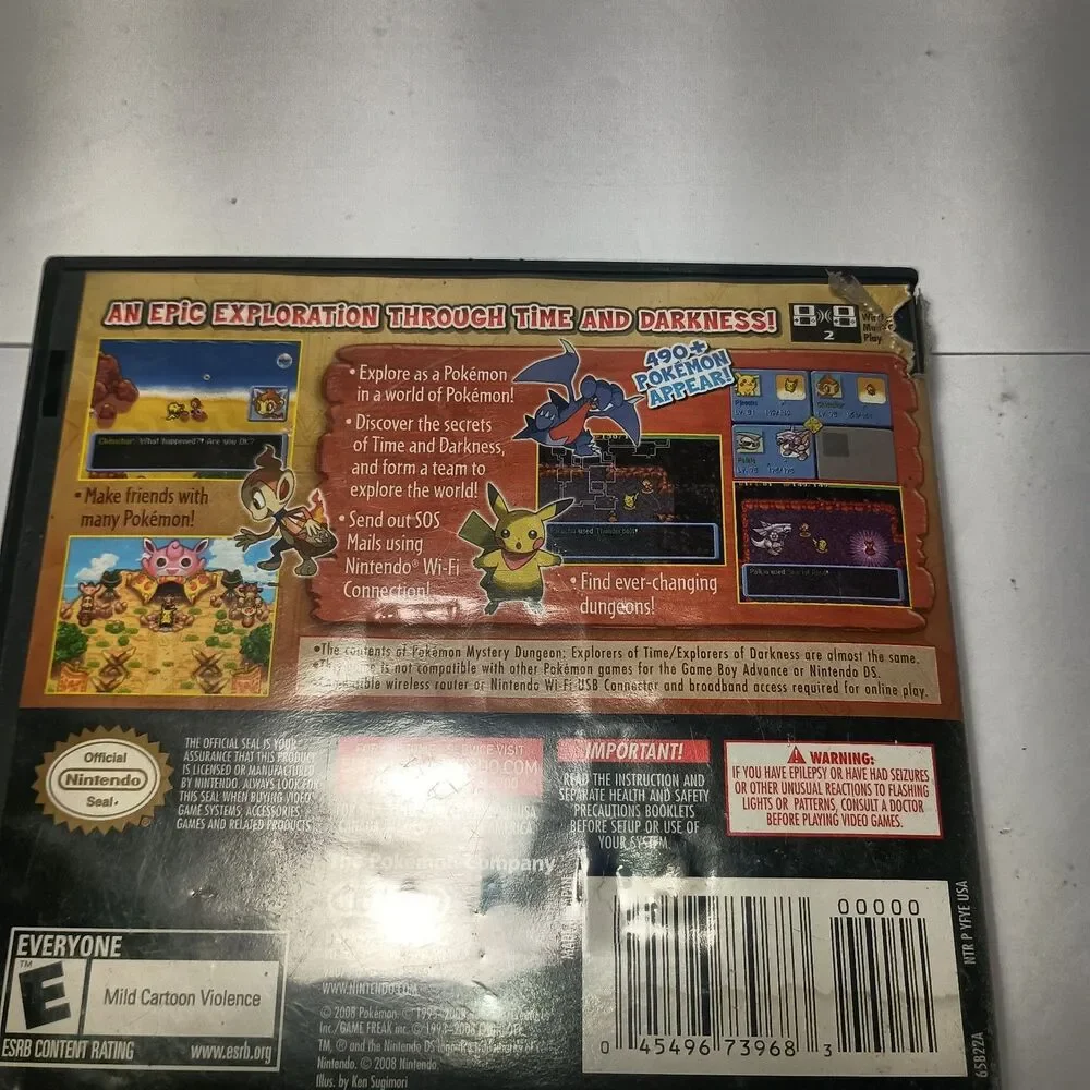 Pokemon Mystery Dungeon: Explorers of Darkness Nintendo DS USA 100% Complete CIB